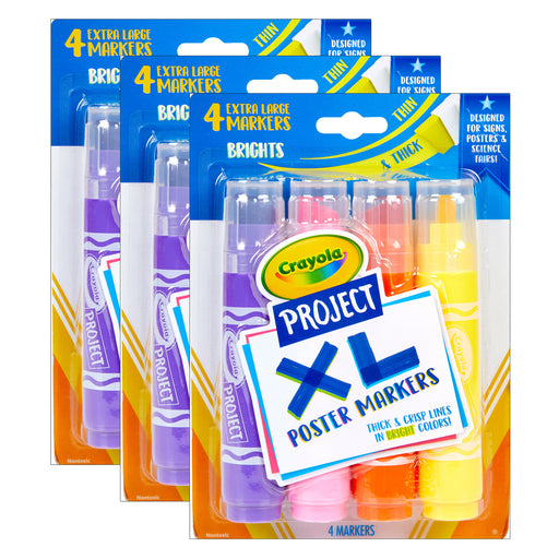 (3 Pk) Project 4ct Xl Markers Bold And Bright