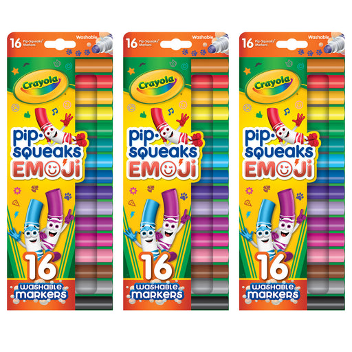 Pip Squeaks Stamper Markers, 16 Per Pack, 3 Packs