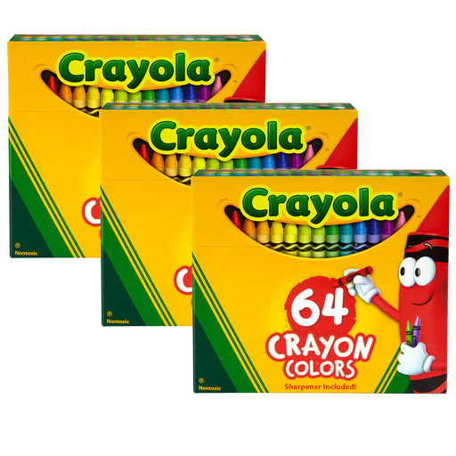(3 Bx) Crayola Regular Size Crayon 64ct Per Bx