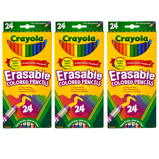 (3 Bx) 24ct Per Bx Erasable Colored Pencils
