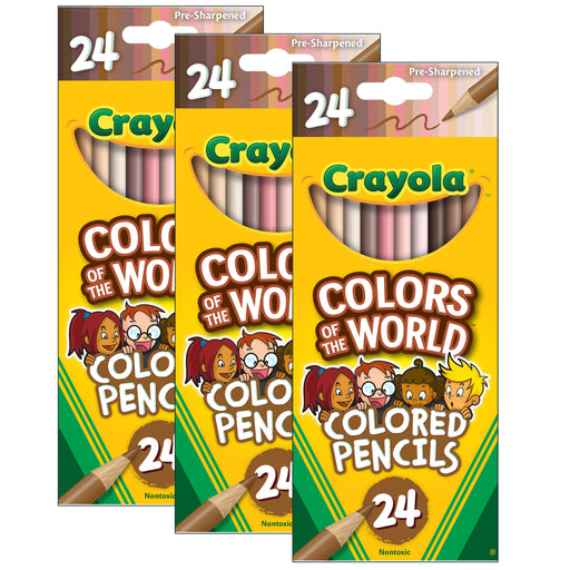 (3 Pk) Colors Of World Colored Pencls 24pk