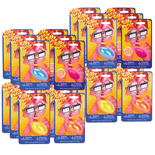 (24 Pk) Silly Putty Asst Superbrght Colors