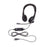 NeoTech 1025MUSB On-Ear Stereo Headset with Gooseneck Microphone, USB Plug, Black-Silver