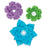 Creatively Inspired Blue, Purple, Green Flowers Dimensional Accent, 3 Per Set, 3 Sets