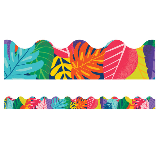 (6 Pk) Colorful Leaves Scalloped Borders One World