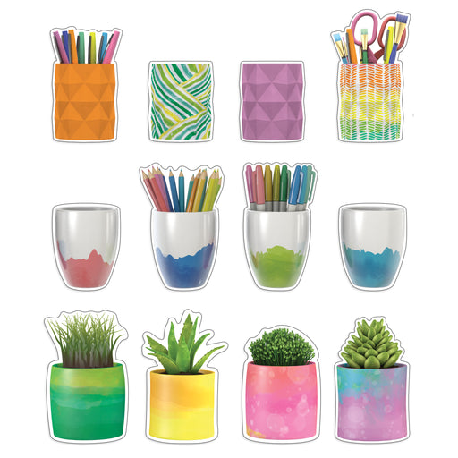 Creatively Inspired Planters & Cups Cut-Outs, 36 Per Pack, 3 Packs
