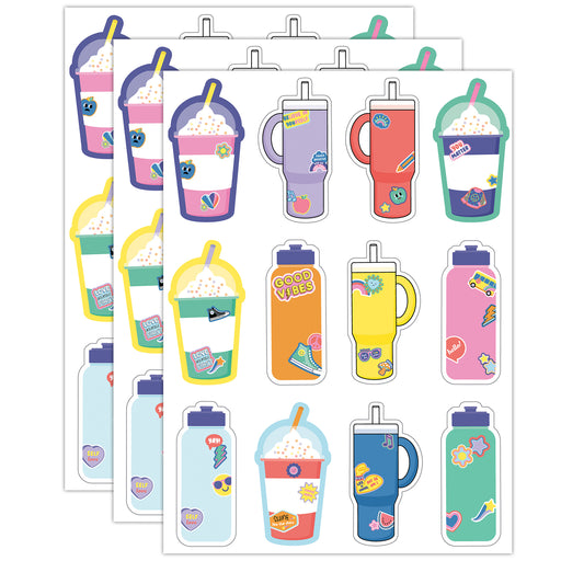 We Stick Together Cups & Water Bottles Cut-Outs, 36 Per Pack, 3 Packs