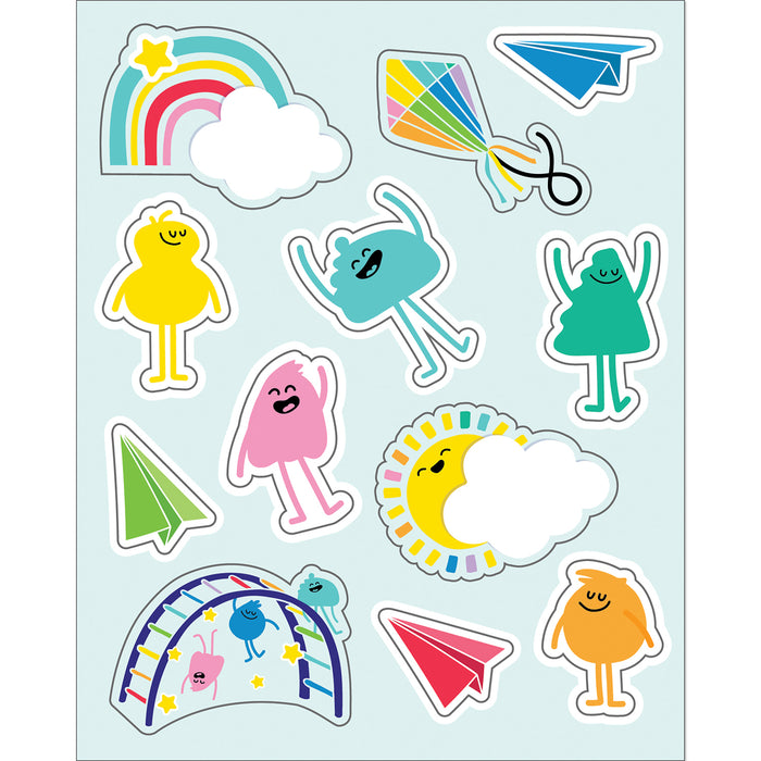 Happy Place Shape Stickers, 72 Per Pack, 12 Packs