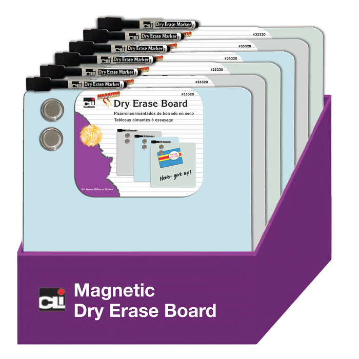 Magnetic Unframe Dry Erse Board 6ea Assorted Colors