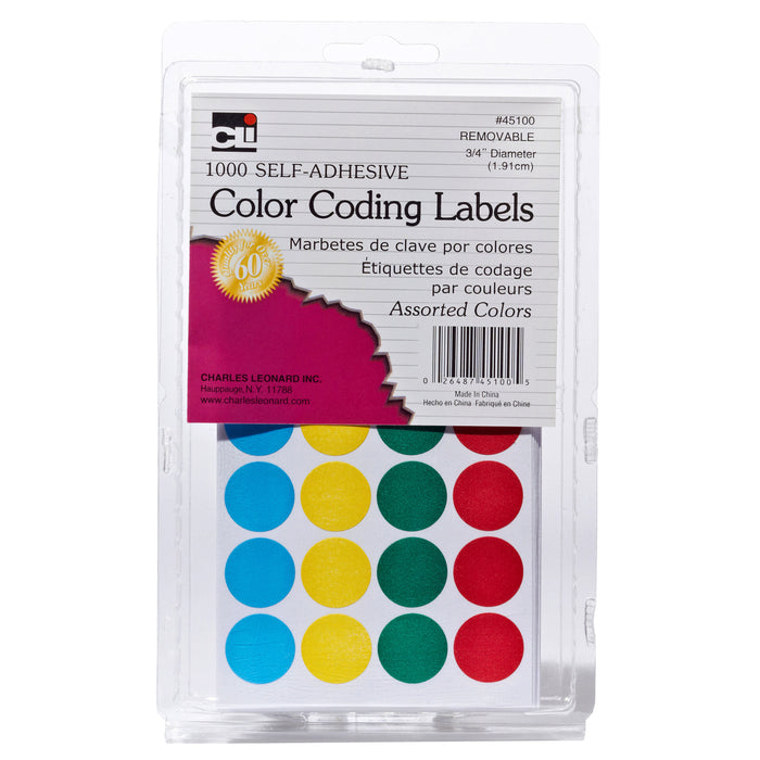 (12 Pk) Color Coding Labels Asst