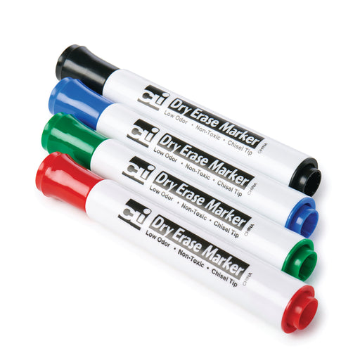 (12 Pk) Dry Erase Markers Barrel Style 4 Per Pk