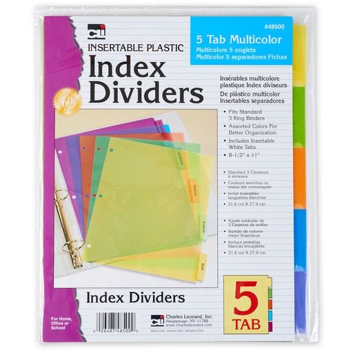 (12 Ea) 5 Tab Index Dividers