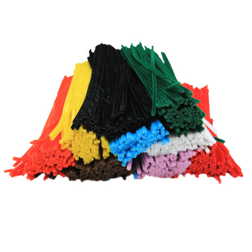 Chenille Stems 12in 1000-box Assorted Colors