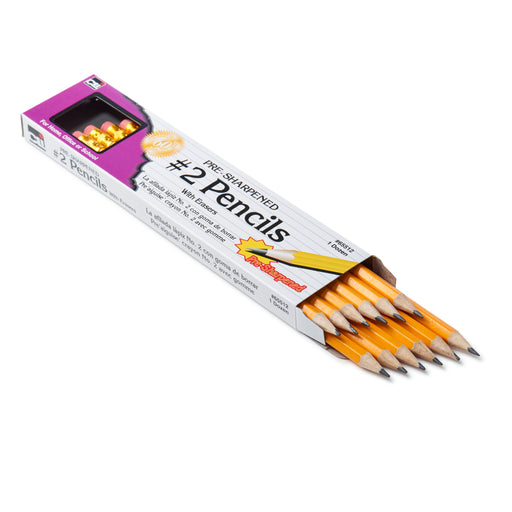 (12 Dz) Pencil #2 Lead Presharpened W-eraser Ylw 12 Per Box