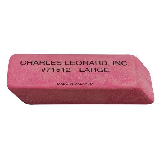(3 Bx) Large Pink Economy Wedge Erasers 12 Per Bx