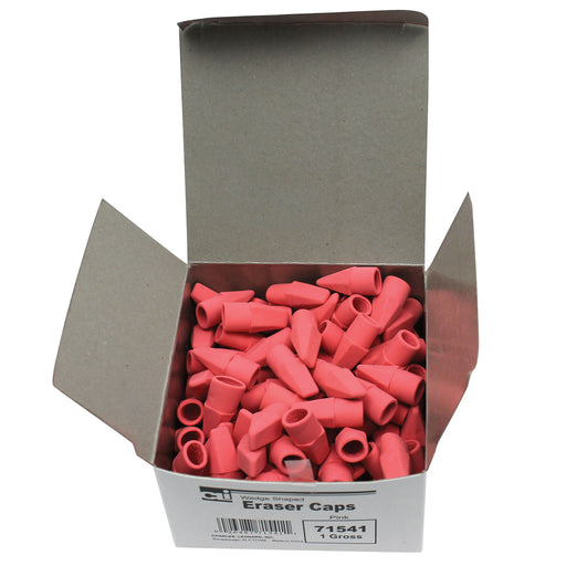 (6 Bx) Economy Eraser Caps Pink 144 Per Bx