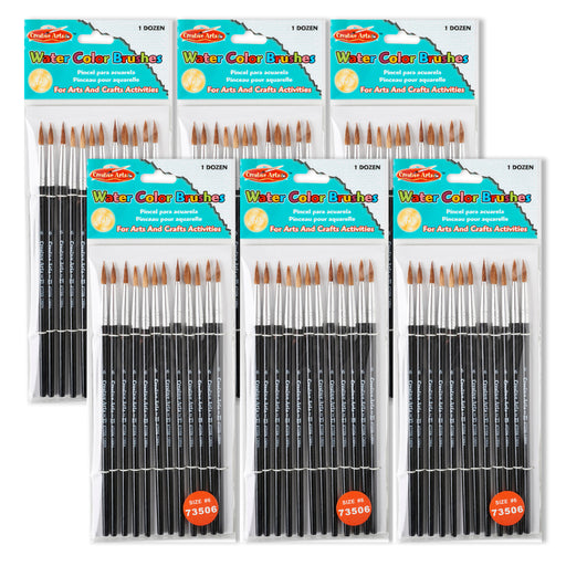 (6 Pk) Brushes Water Color Point #6