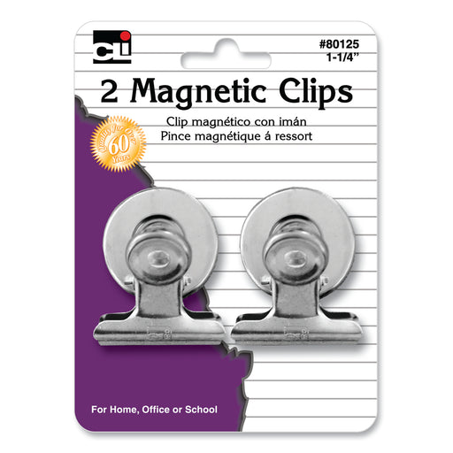 (24 Pk) Magnetic Spring Clips 1.25in 2 Per Pk