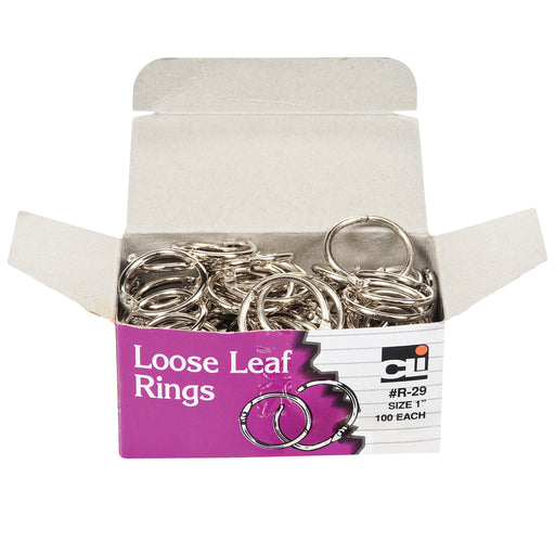 (2 Bx) Loose Leaf Rings 1in 100-box