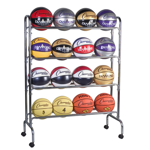 Portable Ball Rack 4 Tier Holds 16 Balls