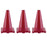 (3 Ea) Flexible Vinyl Cone 12in Red Weighted