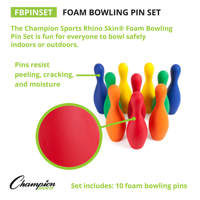 Multicolor Foam Bowling Pin Set