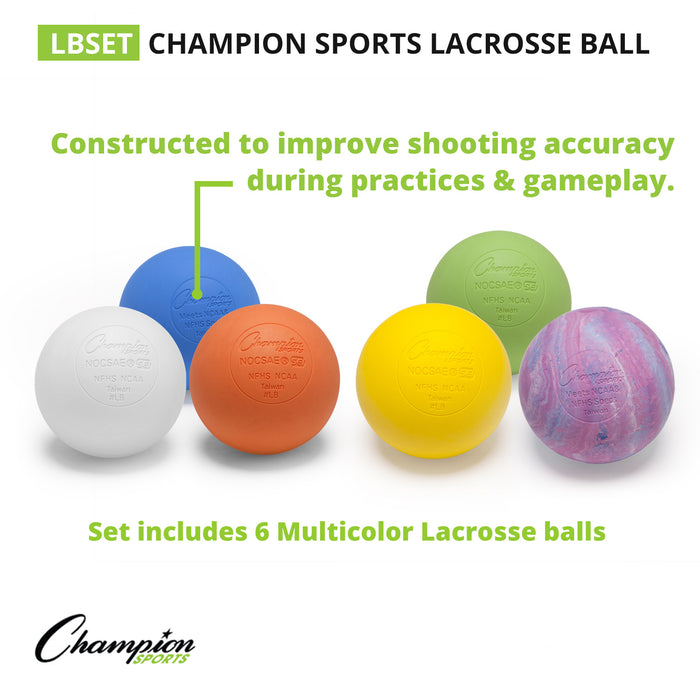 Lacrosse Ball Set Of 6 Official Sz Meets Ncaa And Nfhs