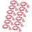 (12 Ea) Plastic Segmented Ropes 7ft Red & White