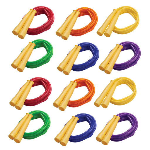 (12 Ea) Speed Rope 8ft Yellow Handles Assorted Licorice Rope