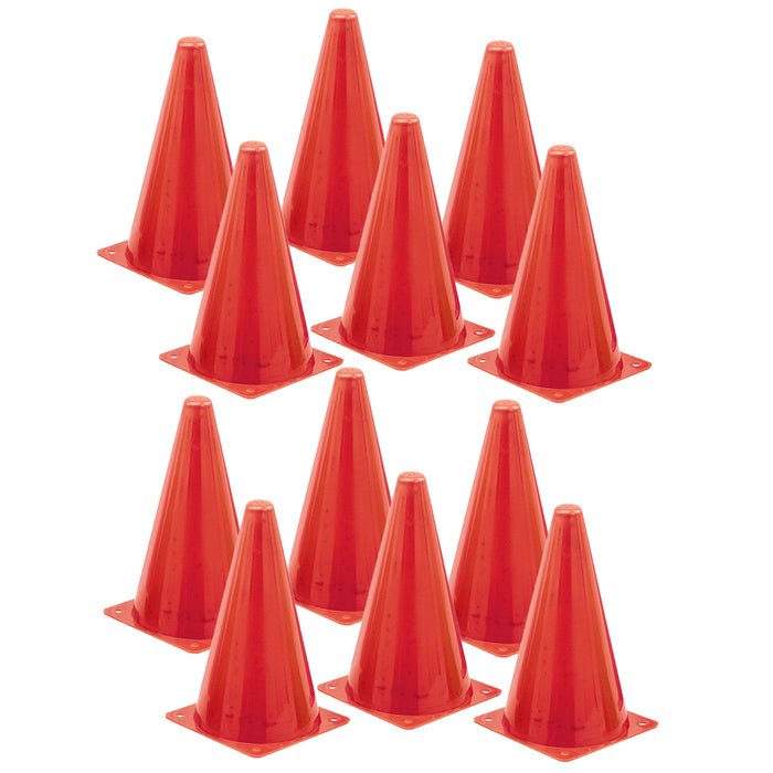 (12 Ea) Safety Cone 9in High