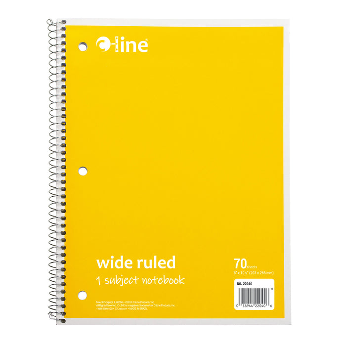 (12 Ea) Ylw 1 Sub Wide Ruled Notebk C Line
