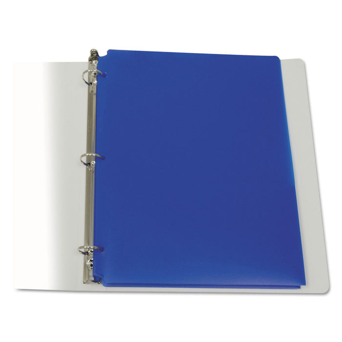 C-line Blue 25ct Two Pocket Poly Portfolios With Three-hole Punch