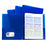 Blue Two Pocket Poly Portfolios With Prongs Pack Of 10