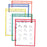 C Line Reusable 10pk 9x12 Dry Erase Pockets Assorted Primary