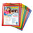 C Line Reusable 10pk 9x12 Dry Erase Pockets Assorted Primary