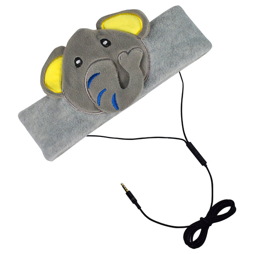 H1 Adjustable Fleece Headband Headphones, Elephant