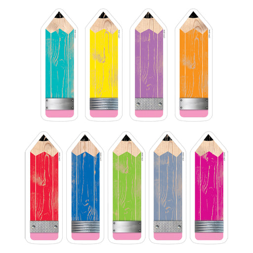 (3 Pk) Pencils 6in Cut Outs Upcycle Style