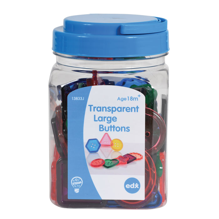 Transparent Large Buttons Mini Jar