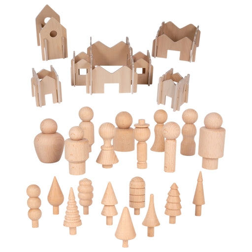 Wooden People & Village Kit