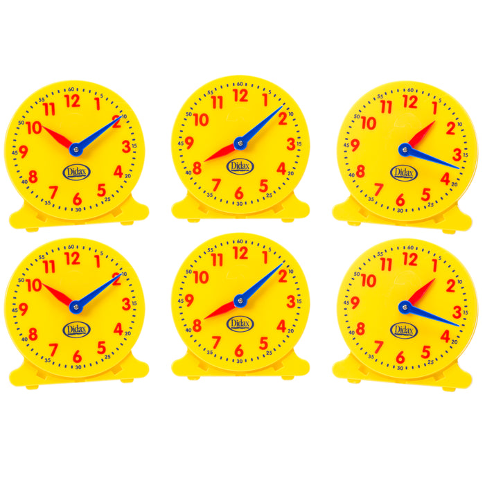 5in Student Clocks Set Of 6