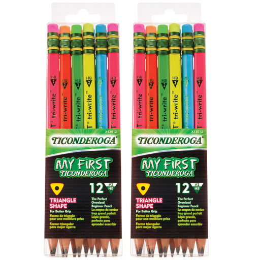 (2 Pk) Triwrite Neon Ticondrga Pencil 12ct