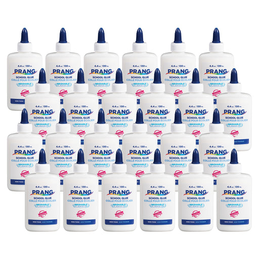 Glue Washable Liquid White School Glue - 4.4 oz, White, Pack of 24