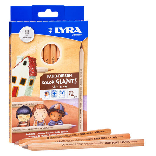 Giant Color Pencils Skin Tones 12pk Lyra Color