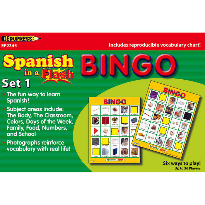 Spanish In A Flash Bingo Set 1