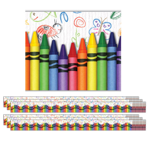 (6 Pk) Crayons Layered Border