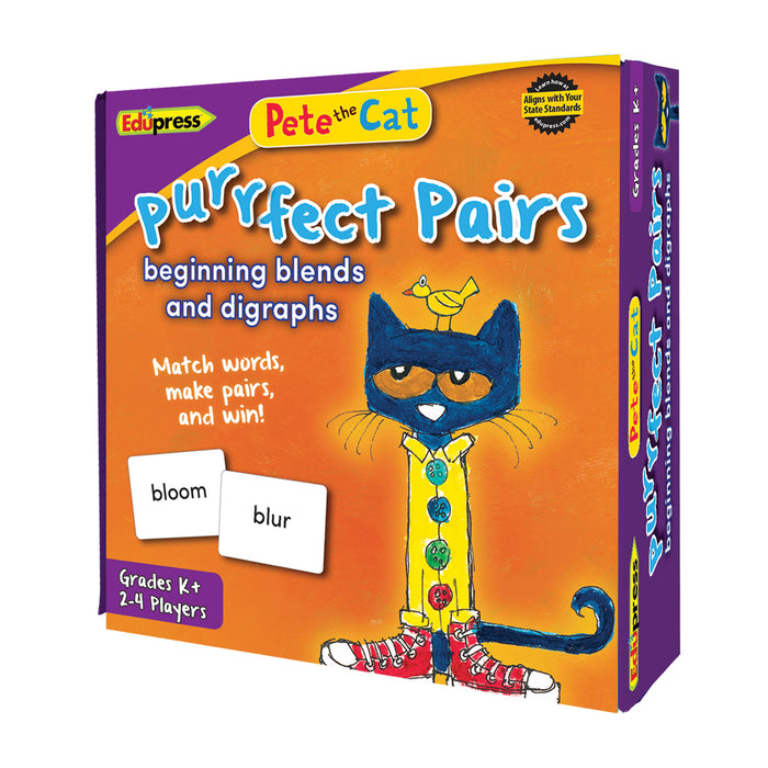 Pete The Cat Purrfect Pairs Game Beginning Blends And Digraphs