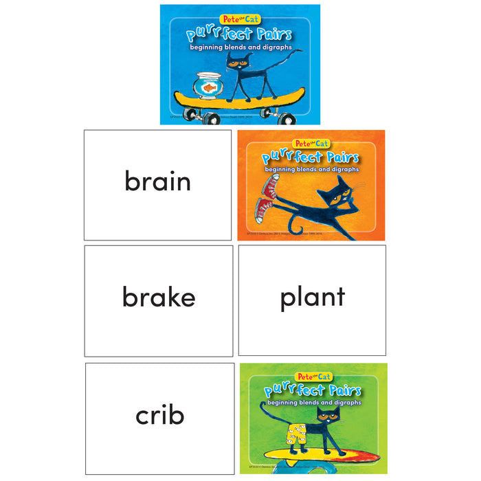 Pete The Cat Purrfect Pairs Game Beginning Blends And Digraphs