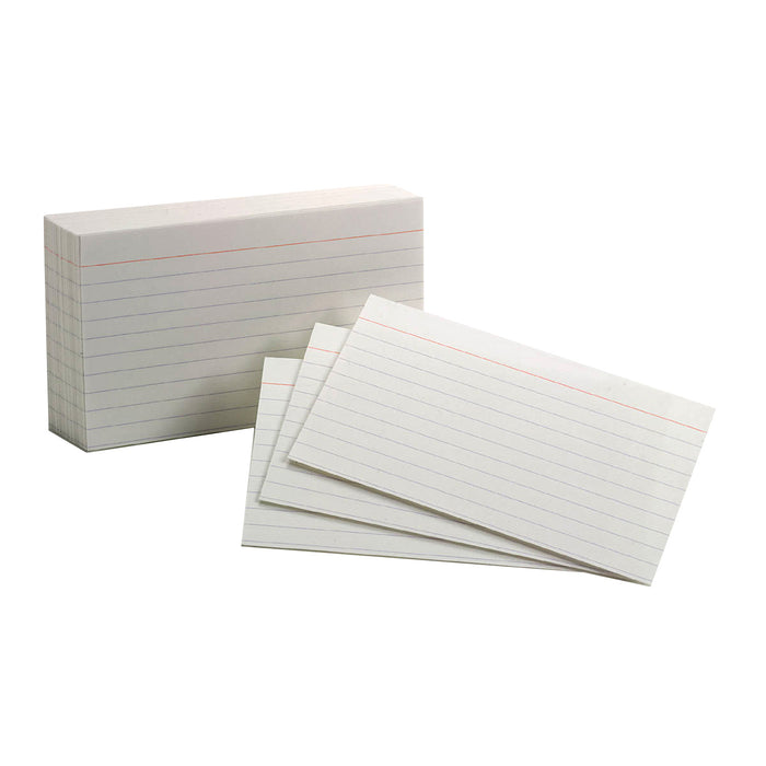 (12 Pk) Oxford Index Crds 3x5 Ruled White 100 Per Pk