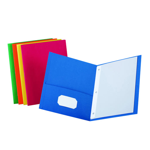 Twin Pocket Portfolios 25-box Asstd Colors