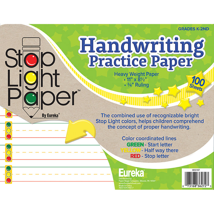 (3 Ea) Stop Light Practice Paper 100ct